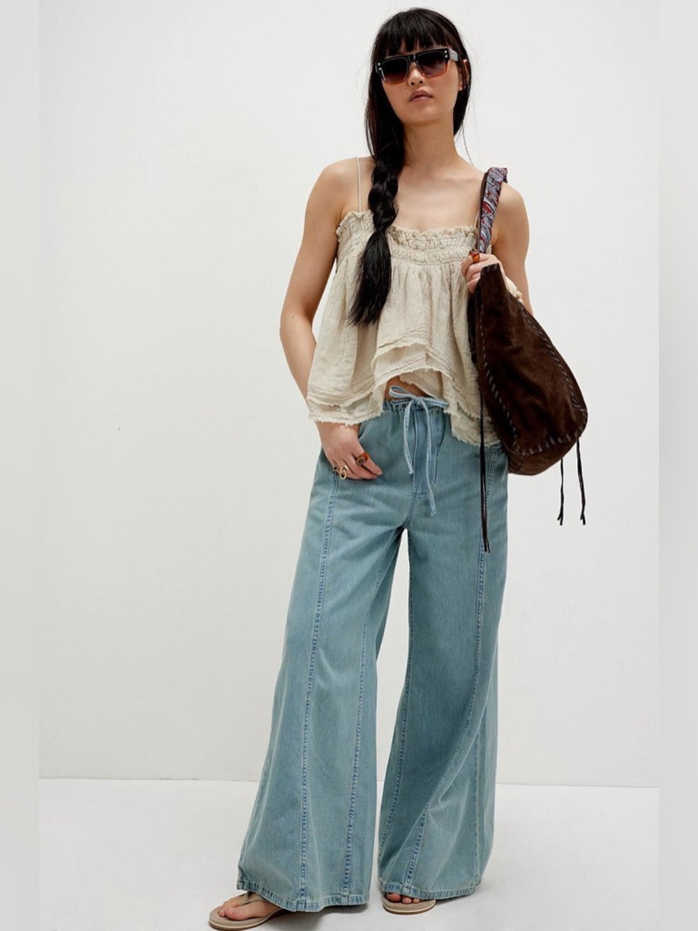 New Free People We The Free - Veritas Wide-Leg Jeans Size M